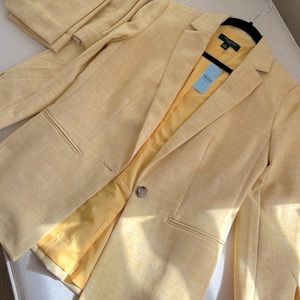 NEW Ann Taylor Blazer 3/4 Sleeves Yellow 2P